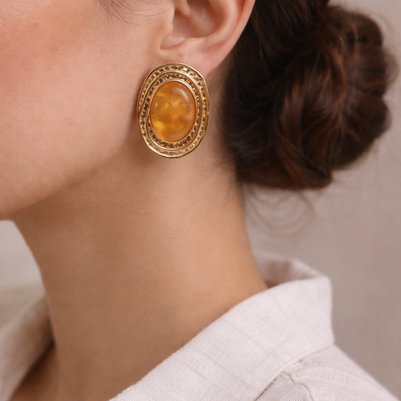 Boucles d'oreilles ovale - MELBY