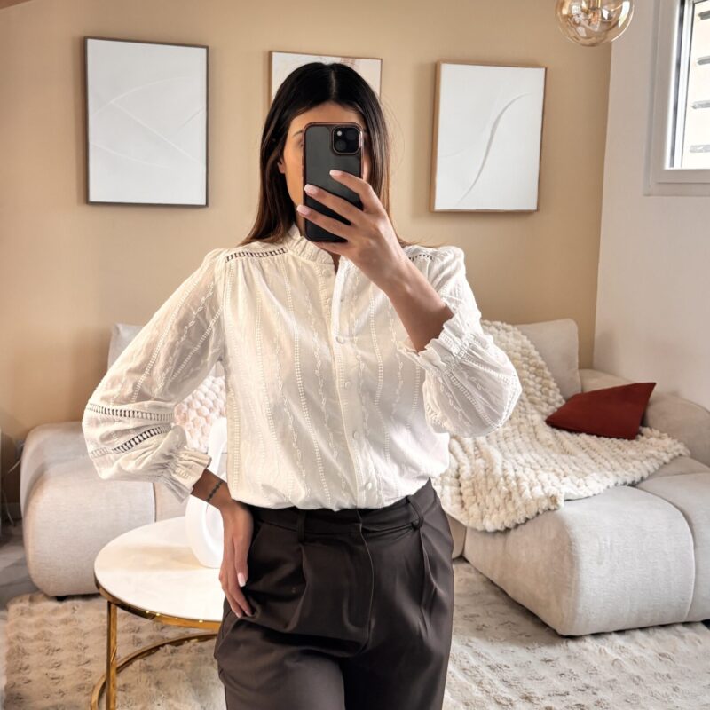 melby-chemisier-femme-dentellée-blanche