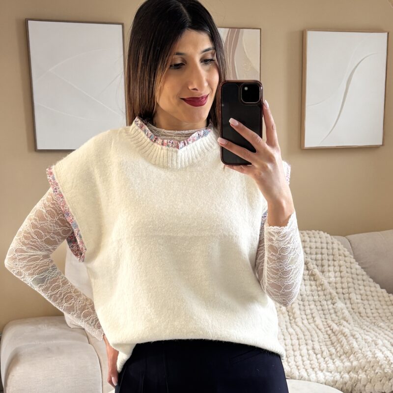 top blanc transparent près du corps - MELBY