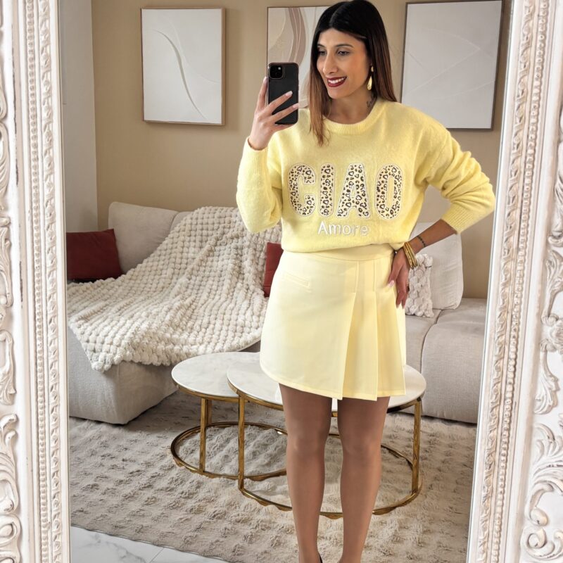 IMG_5349 Joli pull jaune imprimé en laine - MELBY