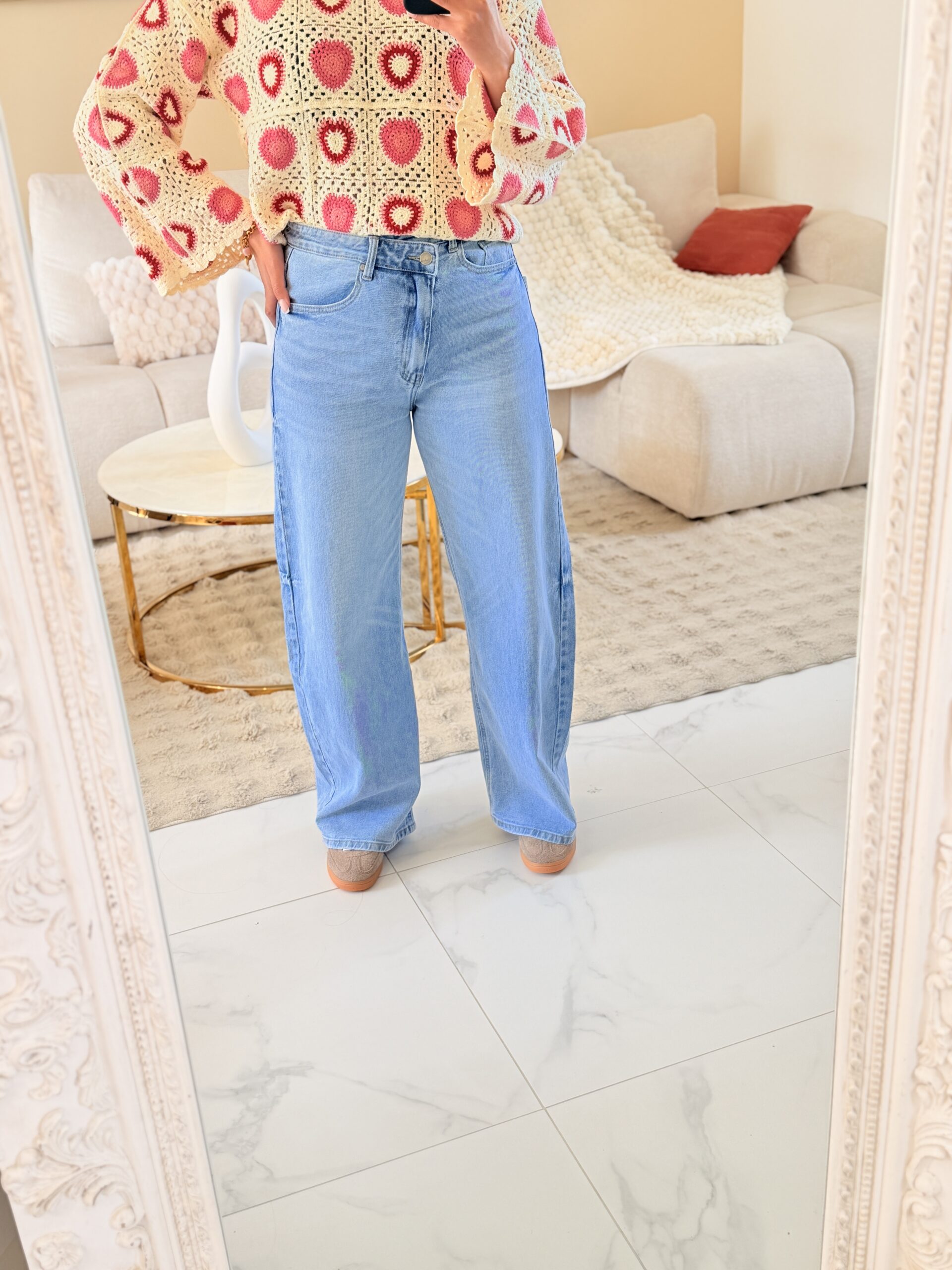 MELBY - Sublime jean coupe ballon long et large