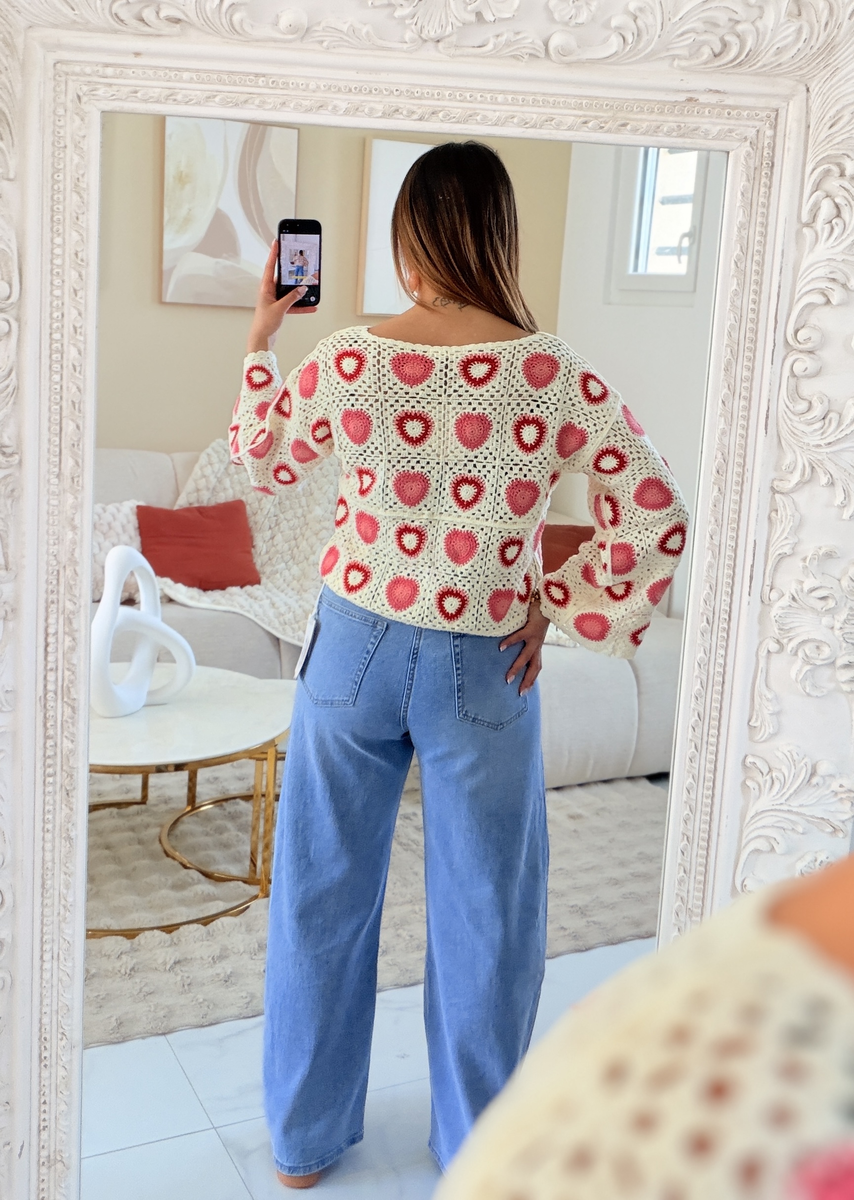 Sublime Jean ballon bleu clair long et élégant – Image 2