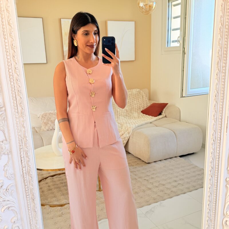 MELBY - Ensemble rose boutons dorés