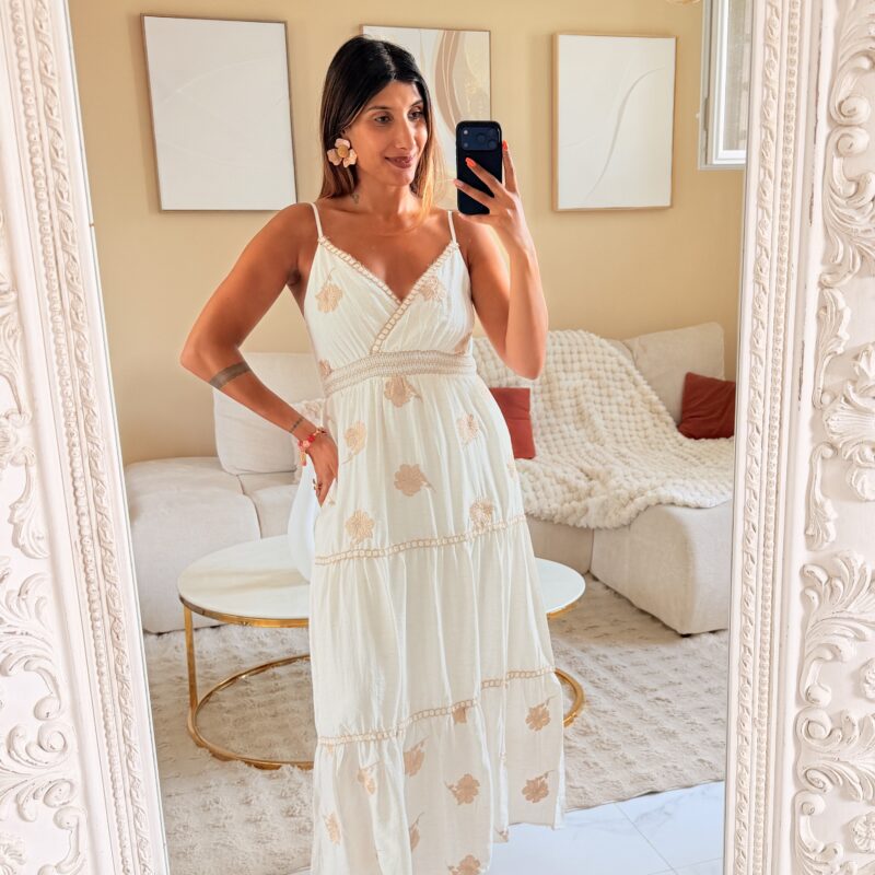 MELBY - Robe longue blanche
