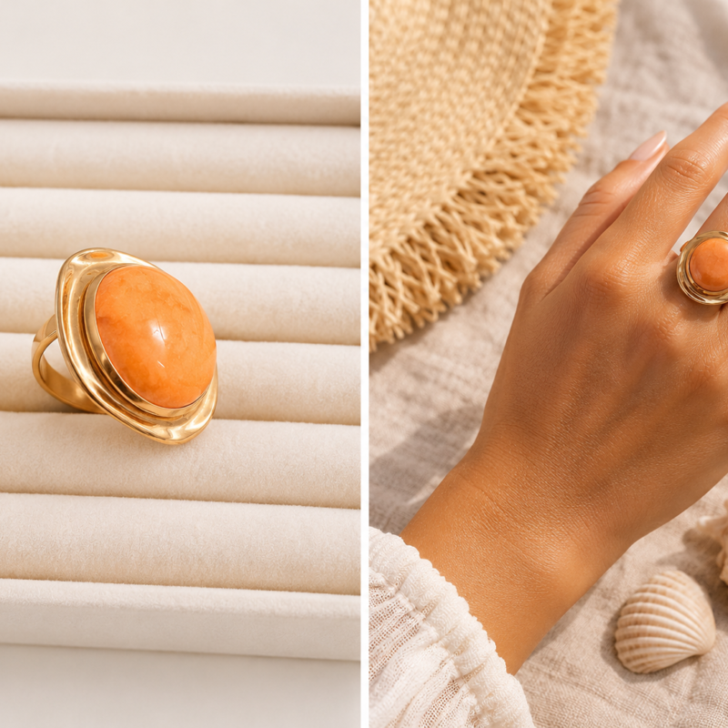Bague orangé - MELBY