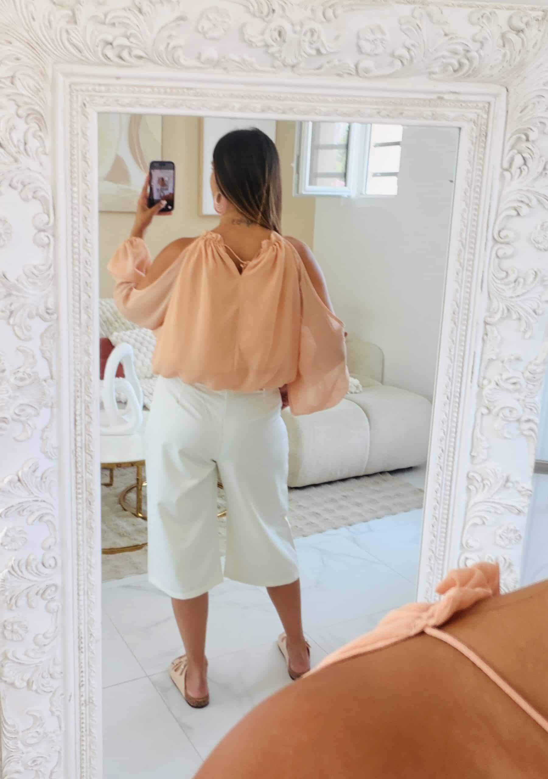 Blouse éclat Pêche Palma fluide – Image 5