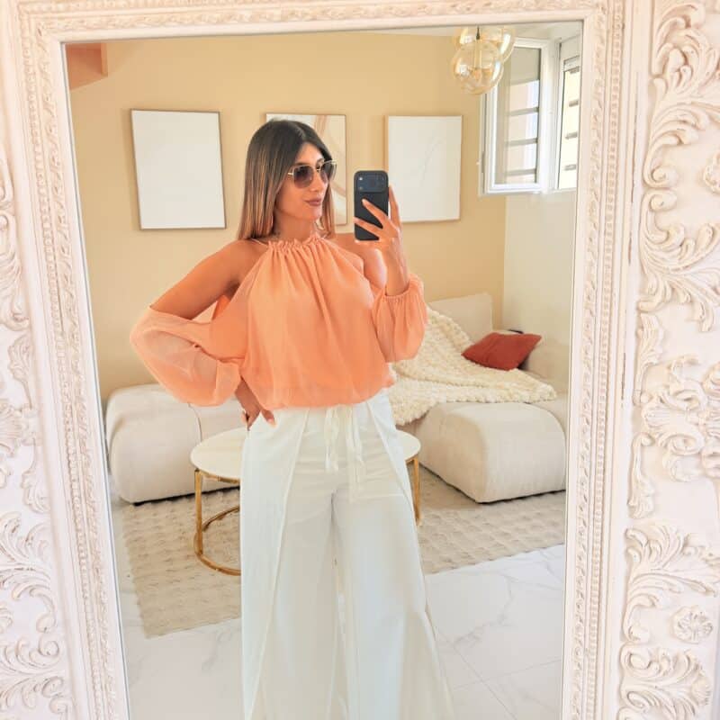 MELBY - Palma blouse pêche